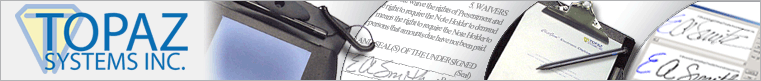 Electronic Signature tablets and software from Topaz Systems
