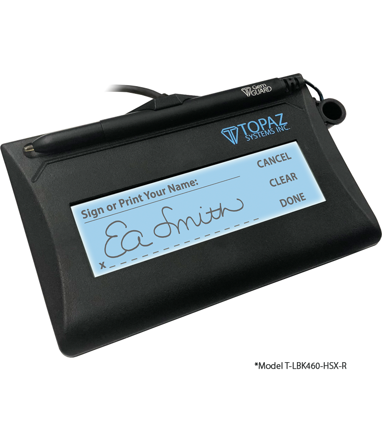 SigLite LCD 1x5 T-LBK460 Topaz Signature Pad