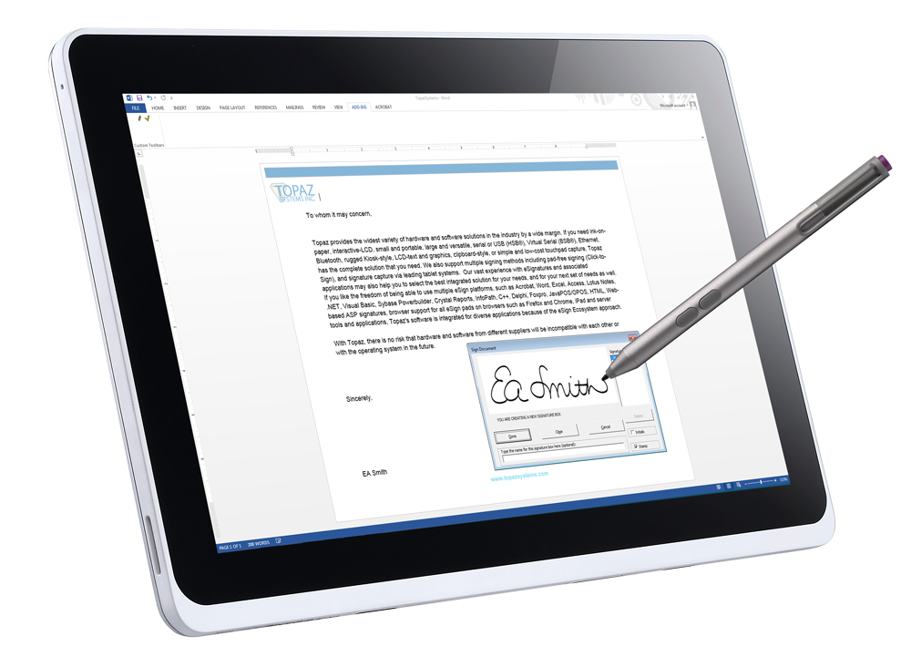 SigPlus Pro Windows Tablet And Tablet PC Electronic Signature Software ...